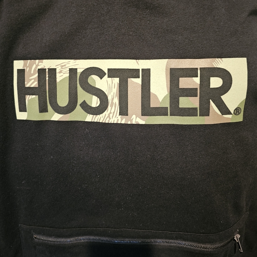 Kayden K Men's Black Pullover Hoodie Shortsleeve Black Sz Lg GUC - Picture 3 of 6